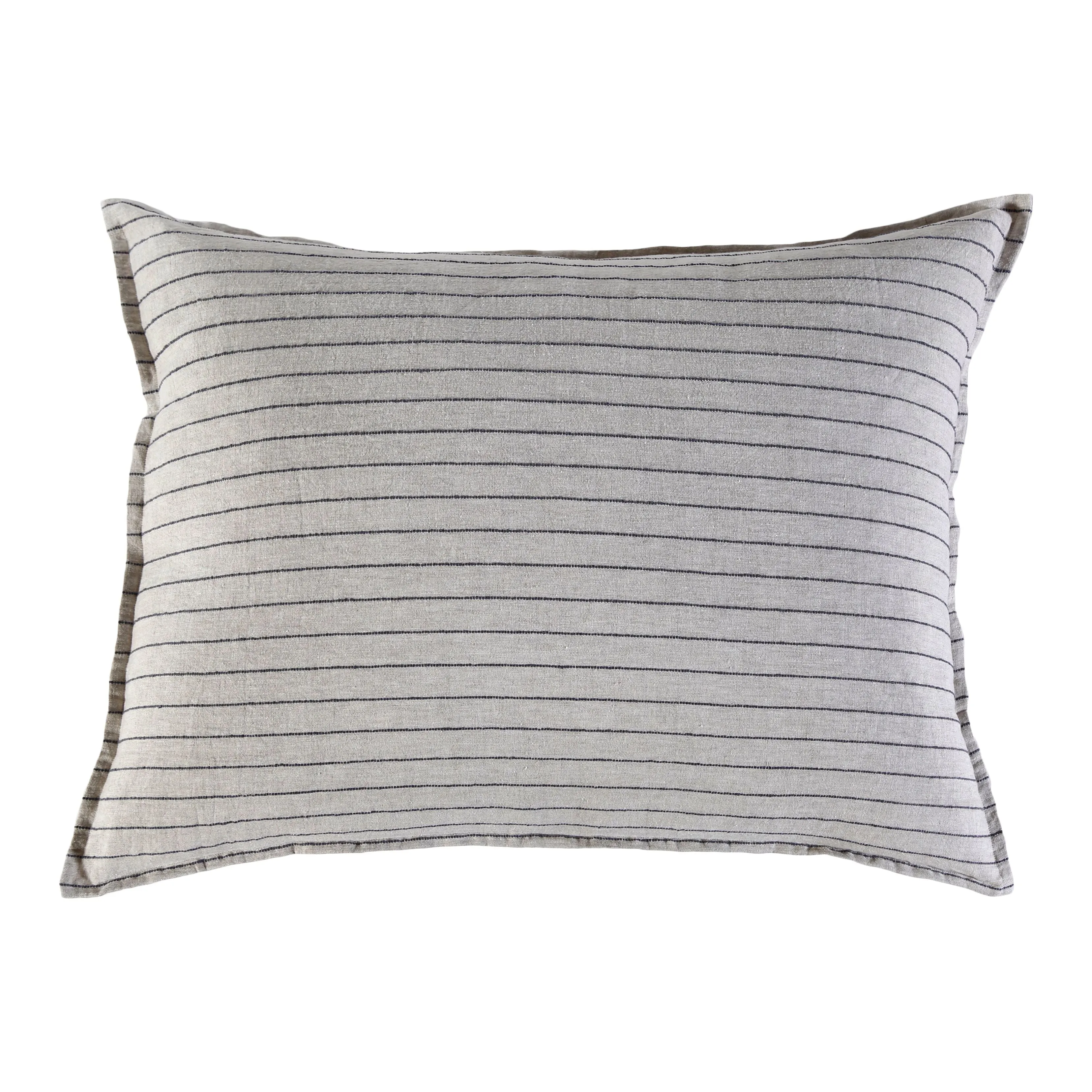 Pom Pom at Home Blake Flax & Midnight Linen Striped Duvet Cover and Shams ~ Available in Queen and King Sizes
