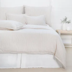 Pom Pom at Home Connor Ivory & Amber Striped Duvet Cover and Pillow Shams ~ Available in Twin, Queen and King Sizes