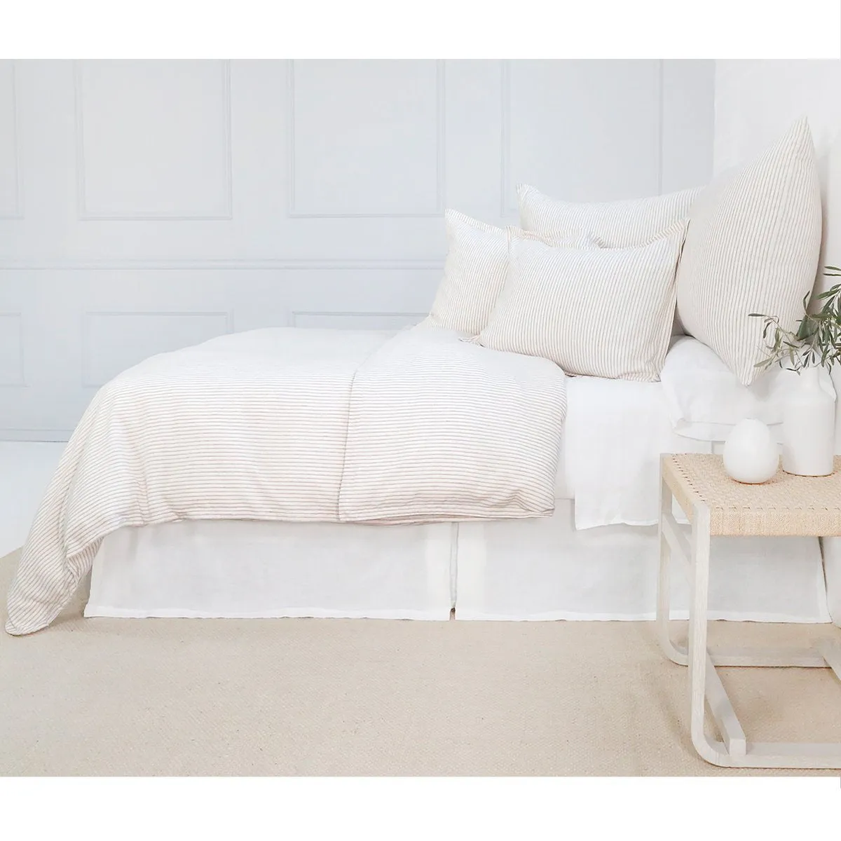 Pom Pom at Home Connor Ivory & Amber Striped Duvet Cover and Pillow Shams ~ Available in Twin, Queen and King Sizes