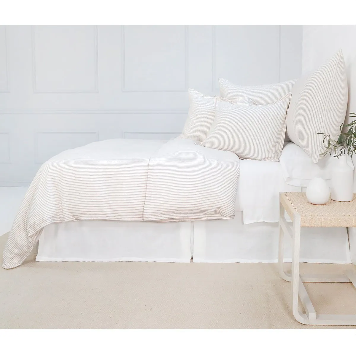 Pom Pom at Home Connor Ivory & Amber Striped Duvet Cover and Pillow Shams ~ Available in Twin, Queen and King Sizes