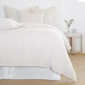 Pom Pom at Home Henley Oat & Ivory Striped Duvet Cover and Pillow Shams ~ Available in Twin, Queen and King Sizes