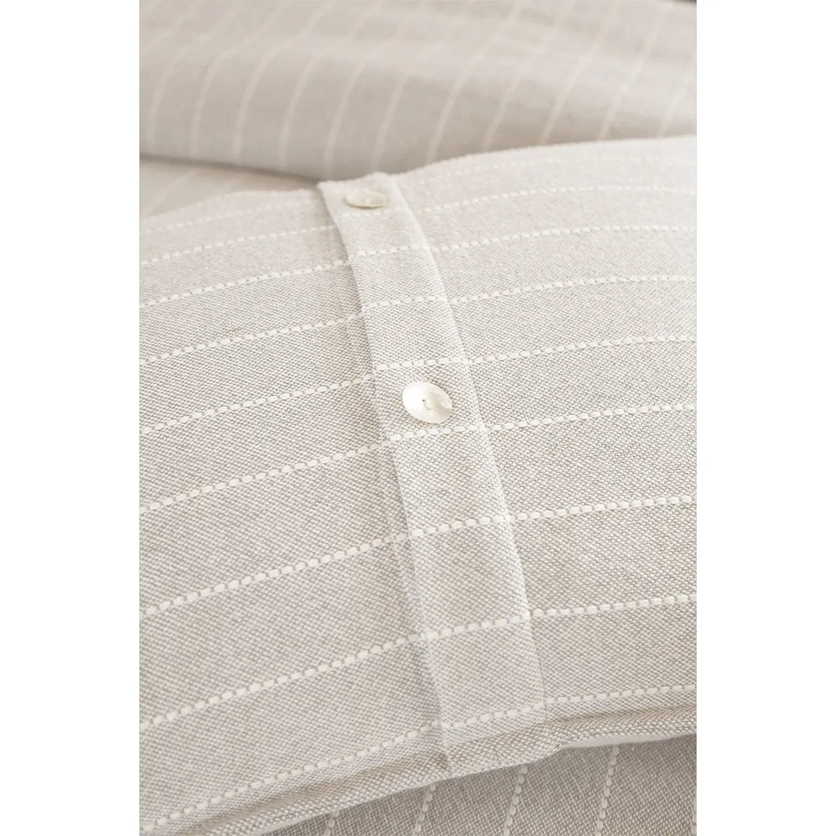 Pom Pom at Home Henley Oat & Ivory Striped Duvet Cover and Pillow Shams ~ Available in Twin, Queen and King Sizes