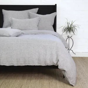 Pom Pom at Home Logan Charcoal Linen Duvet Cover and Pillow Shams ~ Available in Twin, Queen and King Sizes