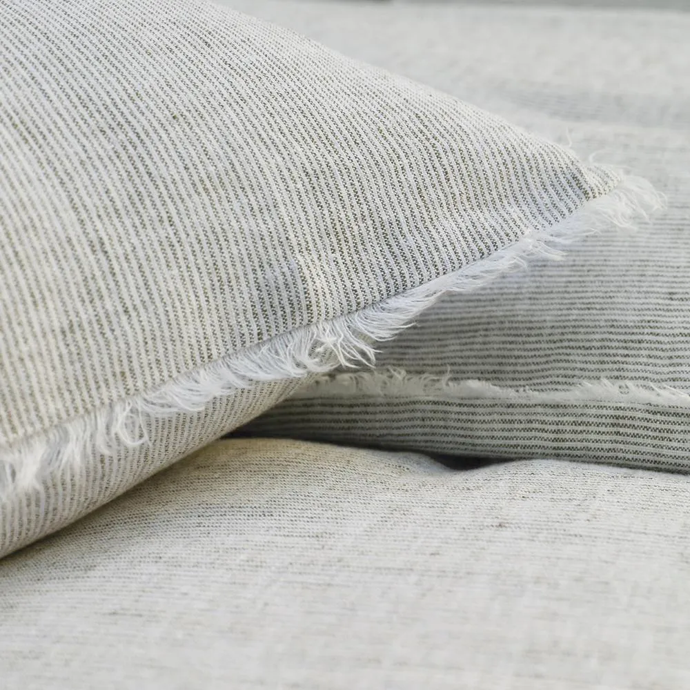 Pom Pom at Home Logan Olive Linen Duvet Cover and Pillow Shams ~ Available in Twin, Queen and King Sizes