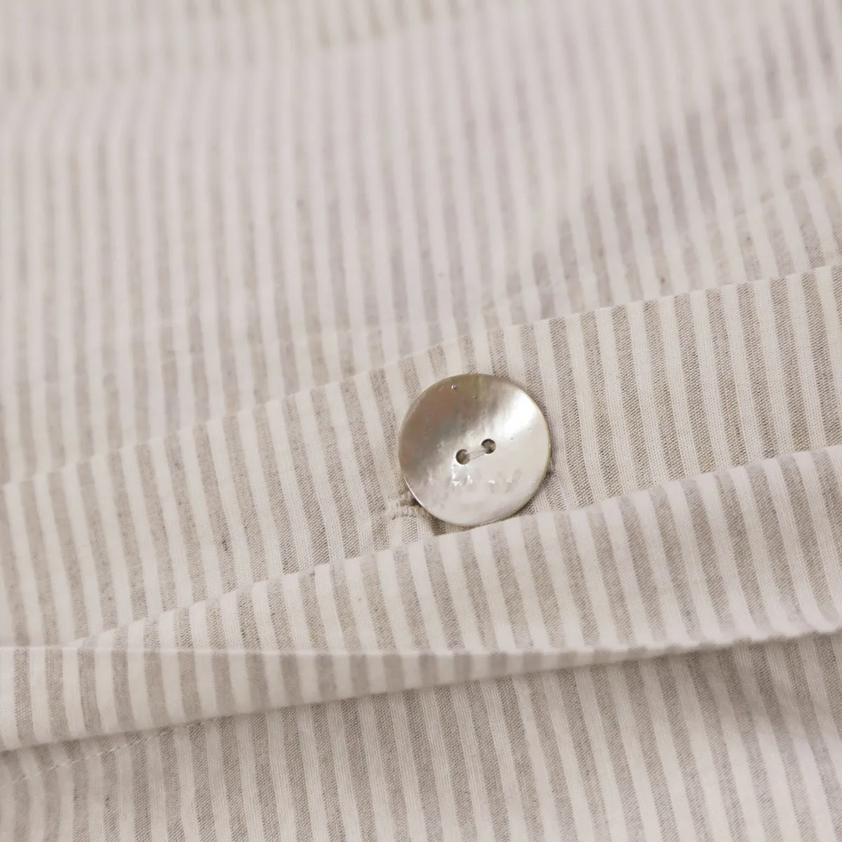 Pom Pom at Home Luke Natural Striped Duvet Cover and Pillow Shams ~ Available in Twin, Queen and King Sizes