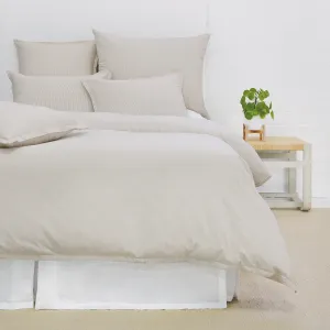 Pom Pom at Home Luke Natural Striped Duvet Cover and Pillow Shams ~ Available in Twin, Queen and King Sizes