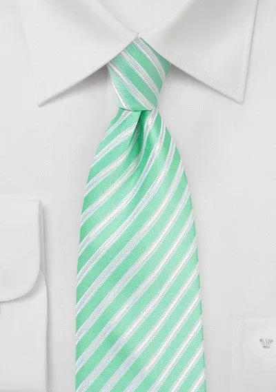 Pool Blue Summer Striped Necktie