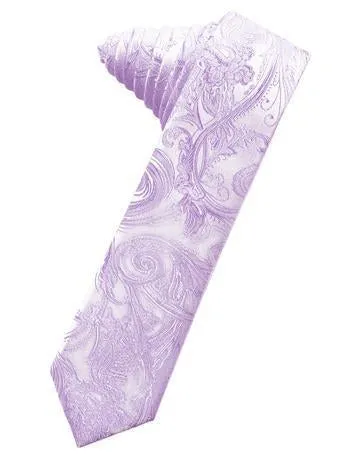 Pool Tapestry Satin Skinny Necktie
