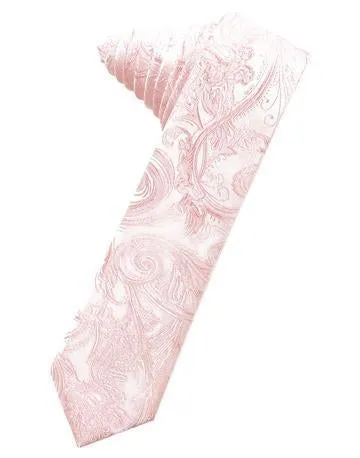 Pool Tapestry Satin Skinny Necktie