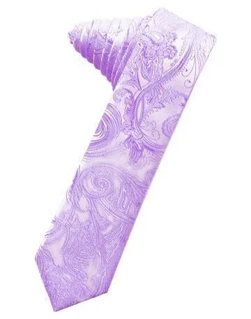 Pool Tapestry Satin Skinny Necktie