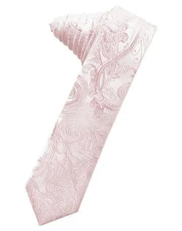 Pool Tapestry Satin Skinny Necktie