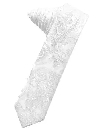 Pool Tapestry Satin Skinny Necktie