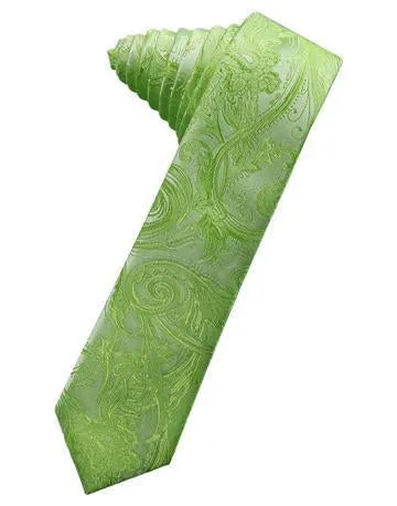 Pool Tapestry Satin Skinny Necktie