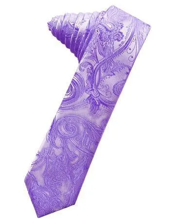 Pool Tapestry Satin Skinny Necktie