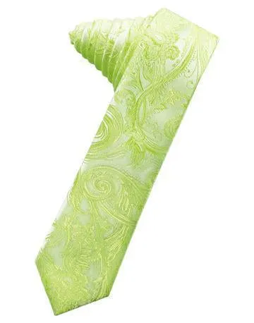 Pool Tapestry Satin Skinny Necktie