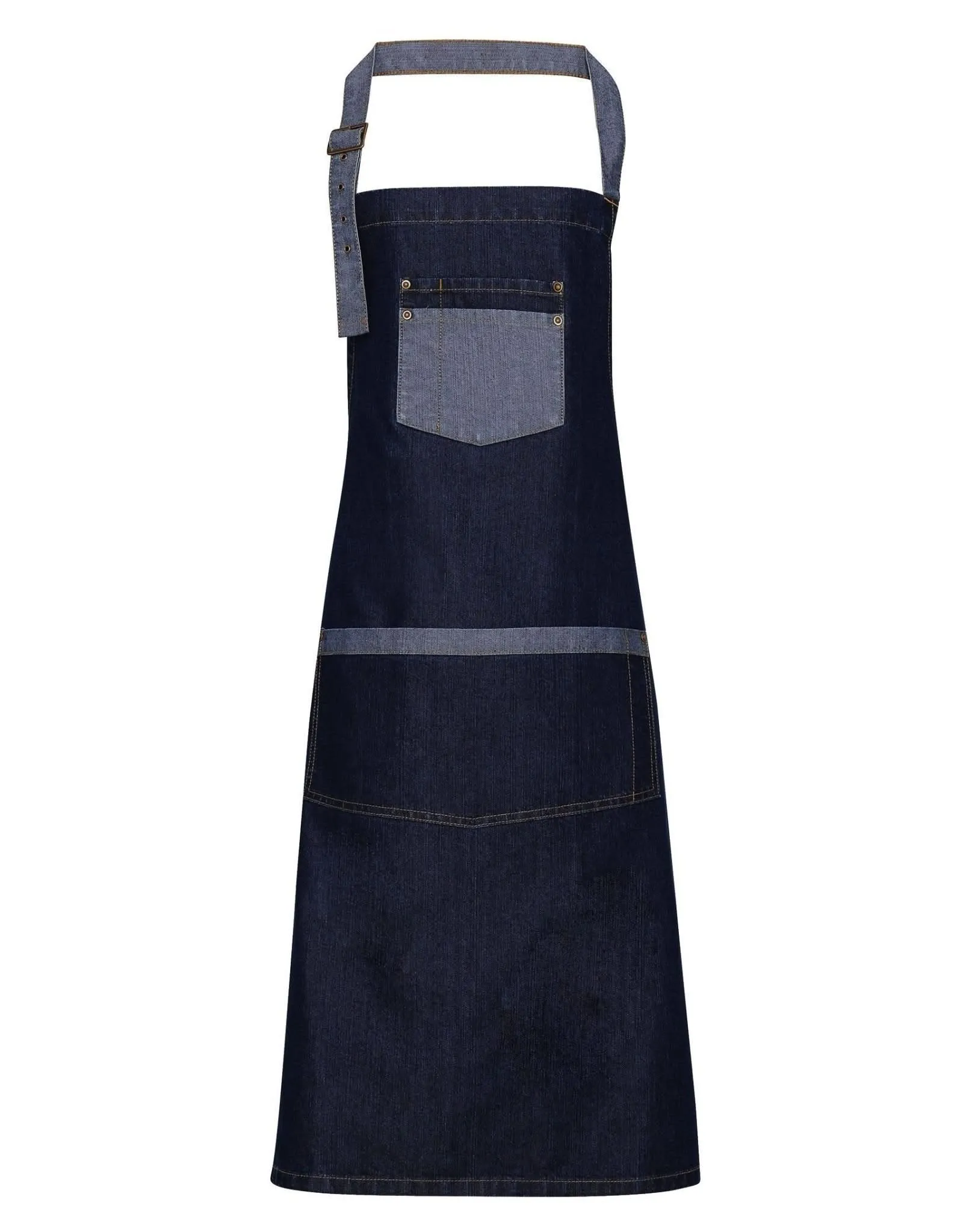 PR127 - Contrast Denim Bib Apron