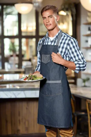 PR127 - Contrast Denim Bib Apron