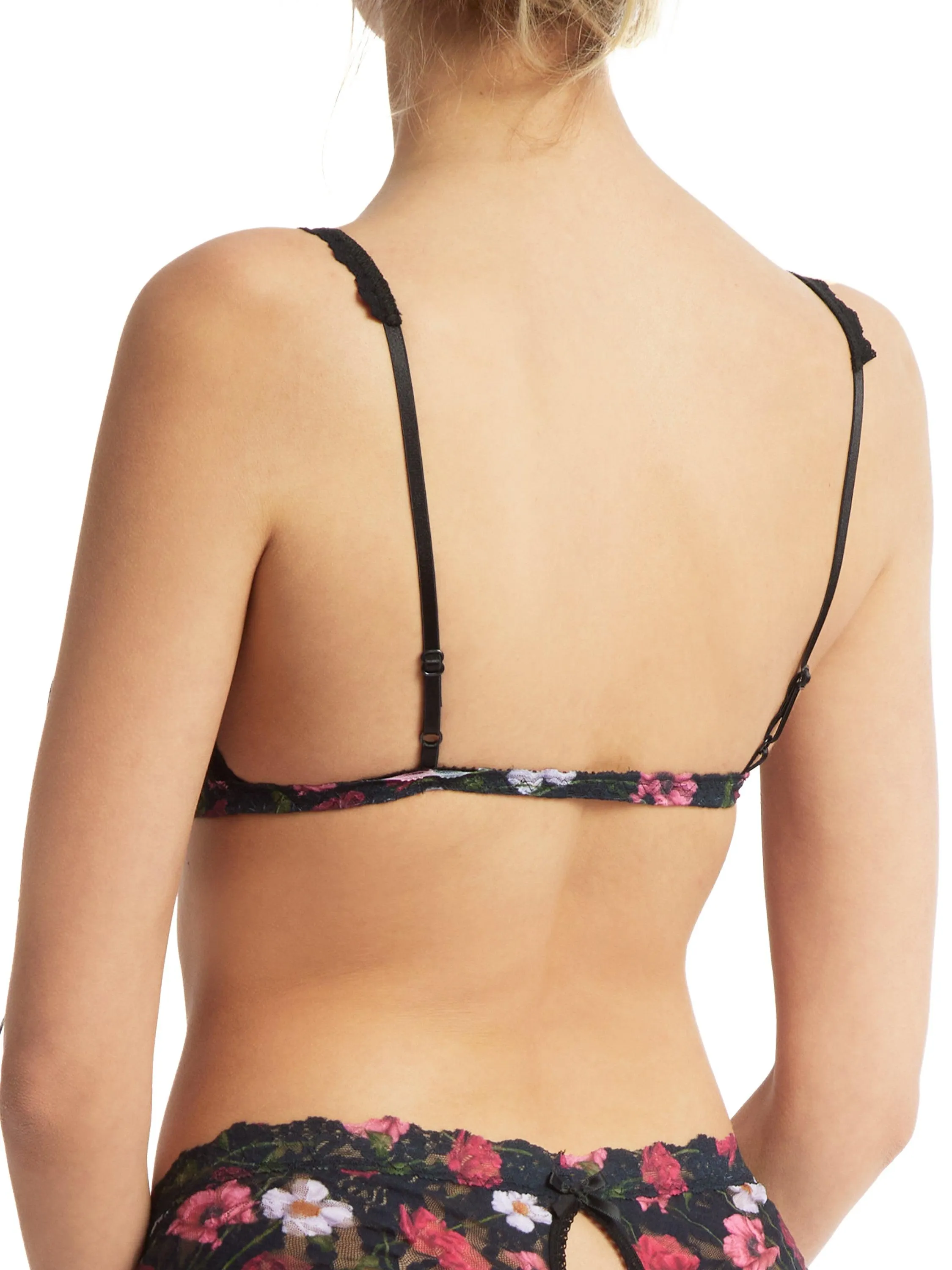 Printed Lace Tie Front Bralette Am I Dreaming Sale