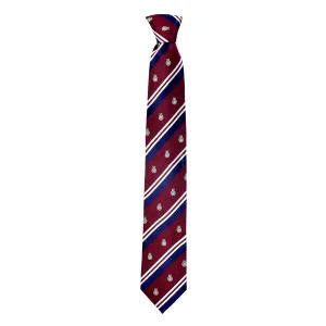 Printed Lane Tie in Burgundy Red
