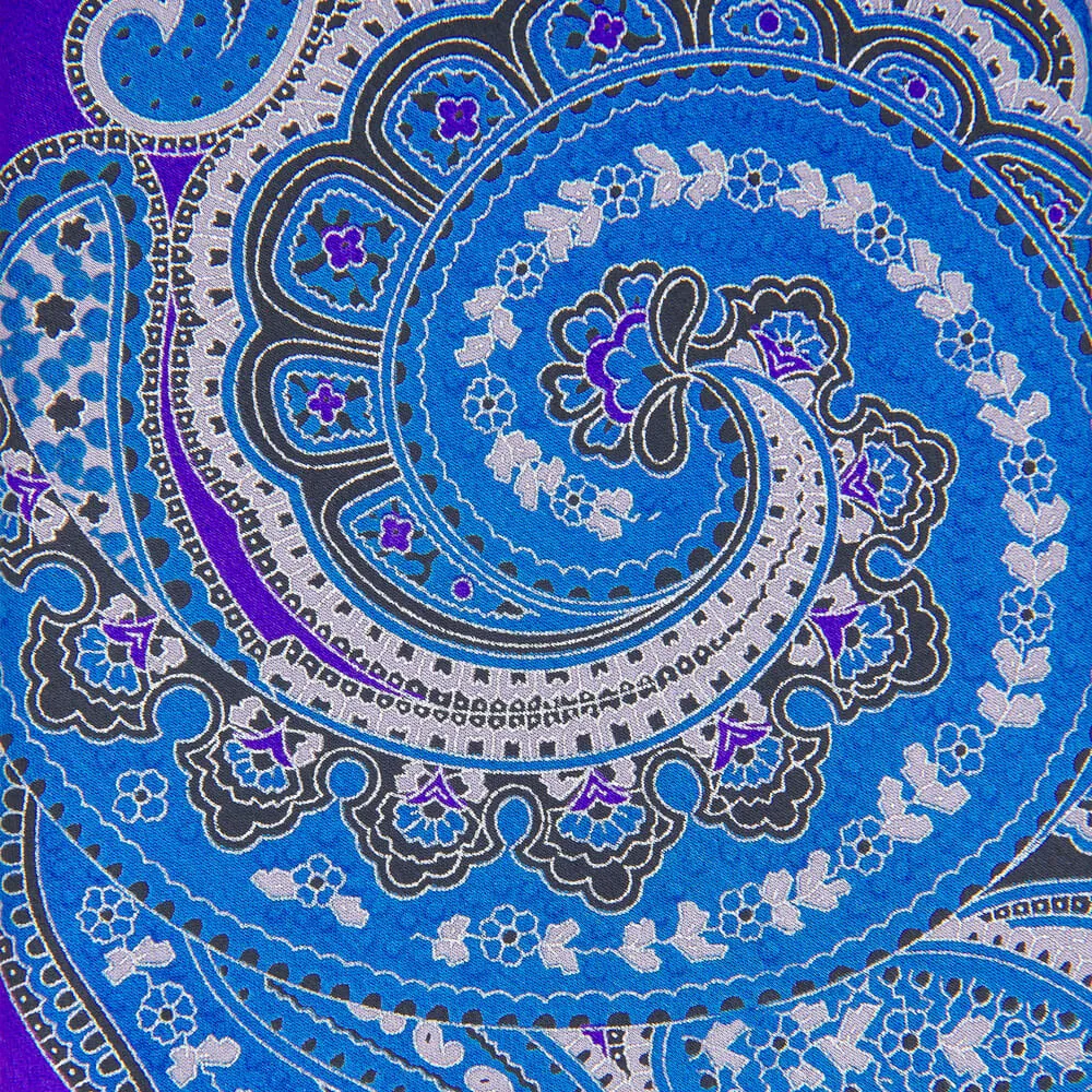 Purple and Blue Paisley Prestige Silk Tie