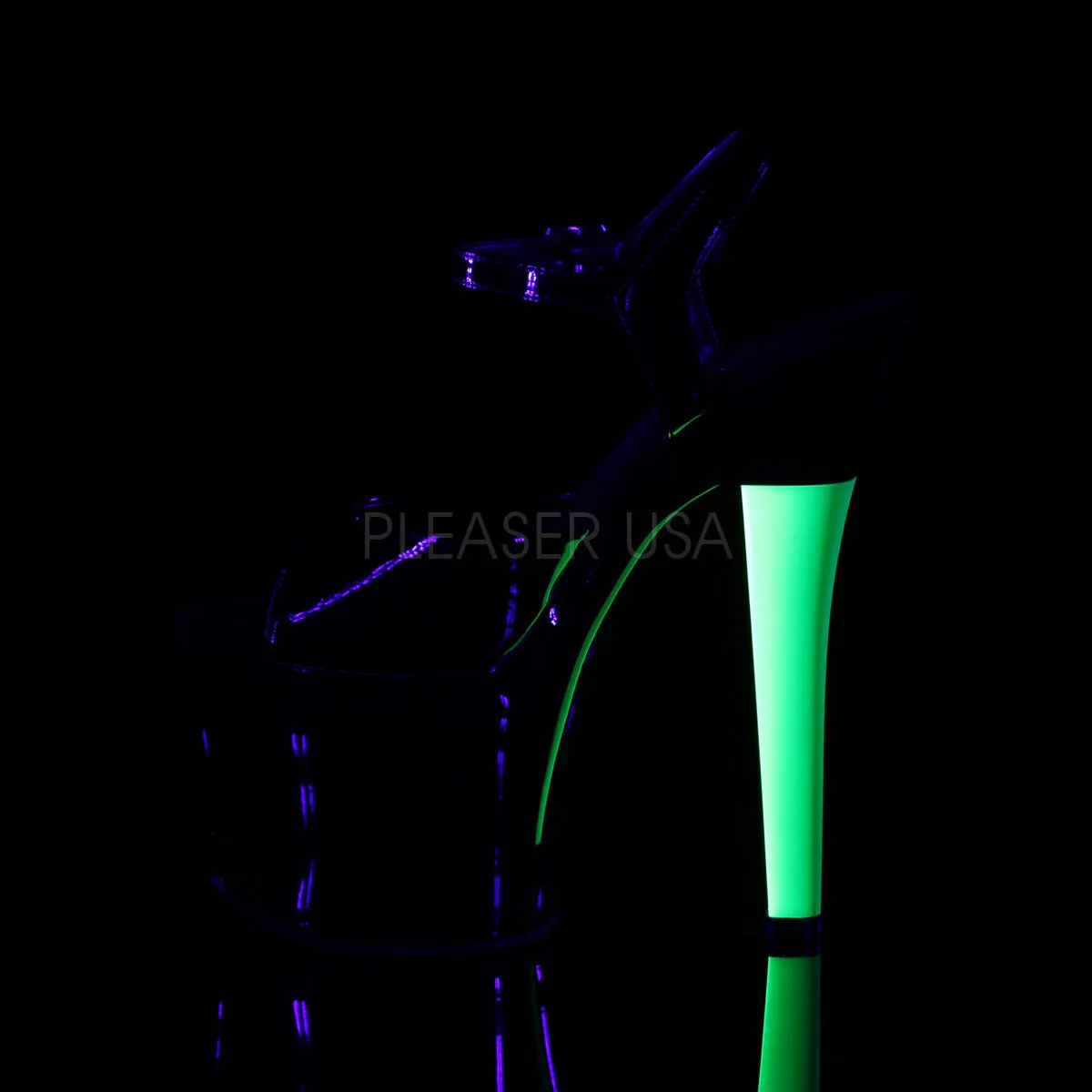 RADIANT-709UVH  Black Patent/Black-Neon Green
