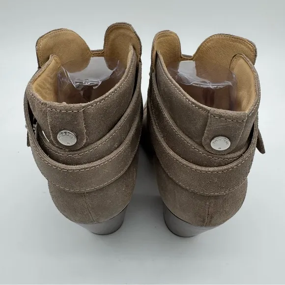 Rag &amp; Bone Harrow Beige/Taupe Leather Suede Heel Ankle Booties Size EU 40/US 10