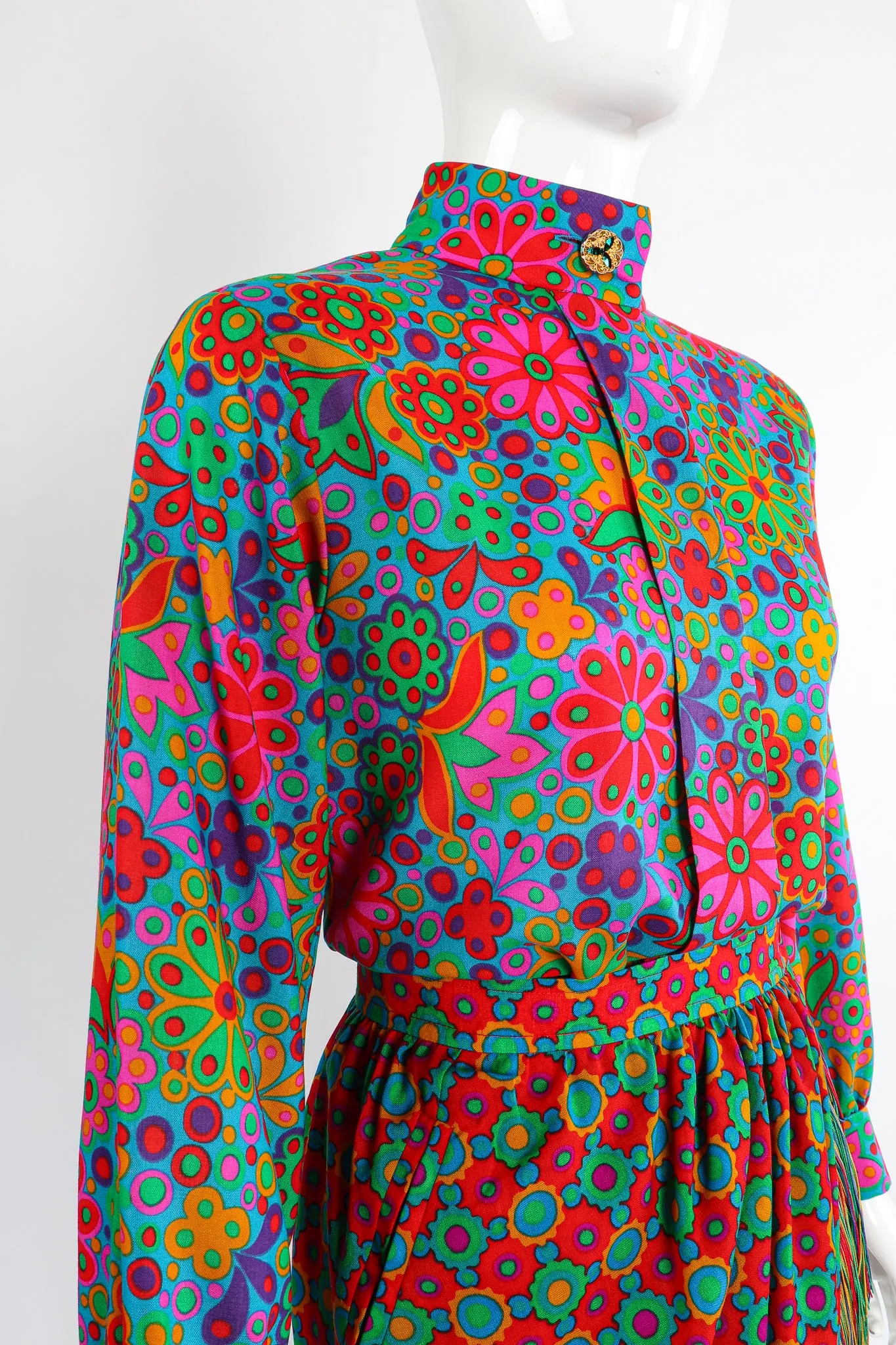 Rainbow Fringe Skirt & Shirt Set