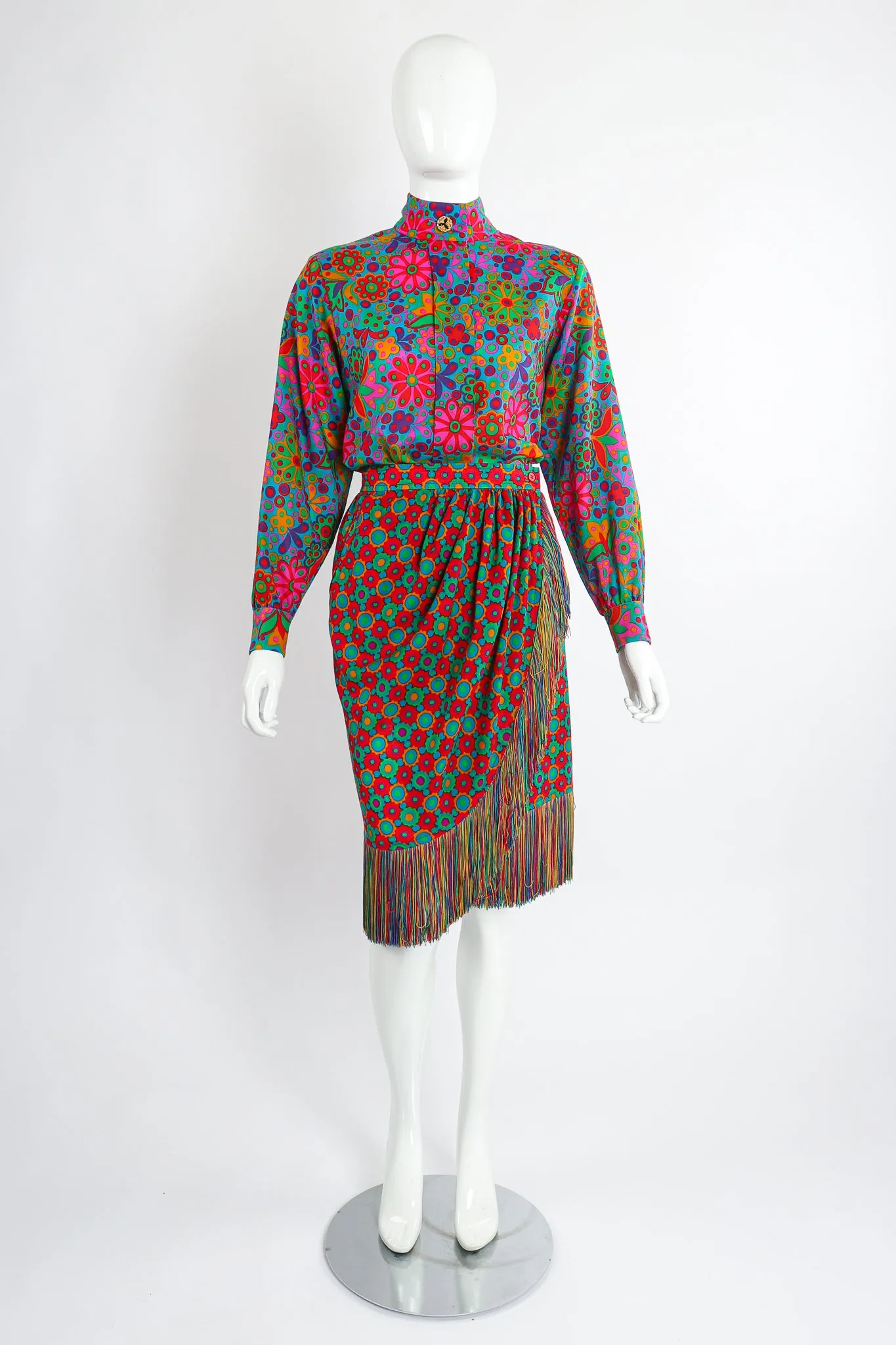 Rainbow Fringe Skirt & Shirt Set