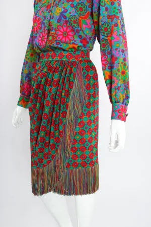 Rainbow Fringe Skirt & Shirt Set