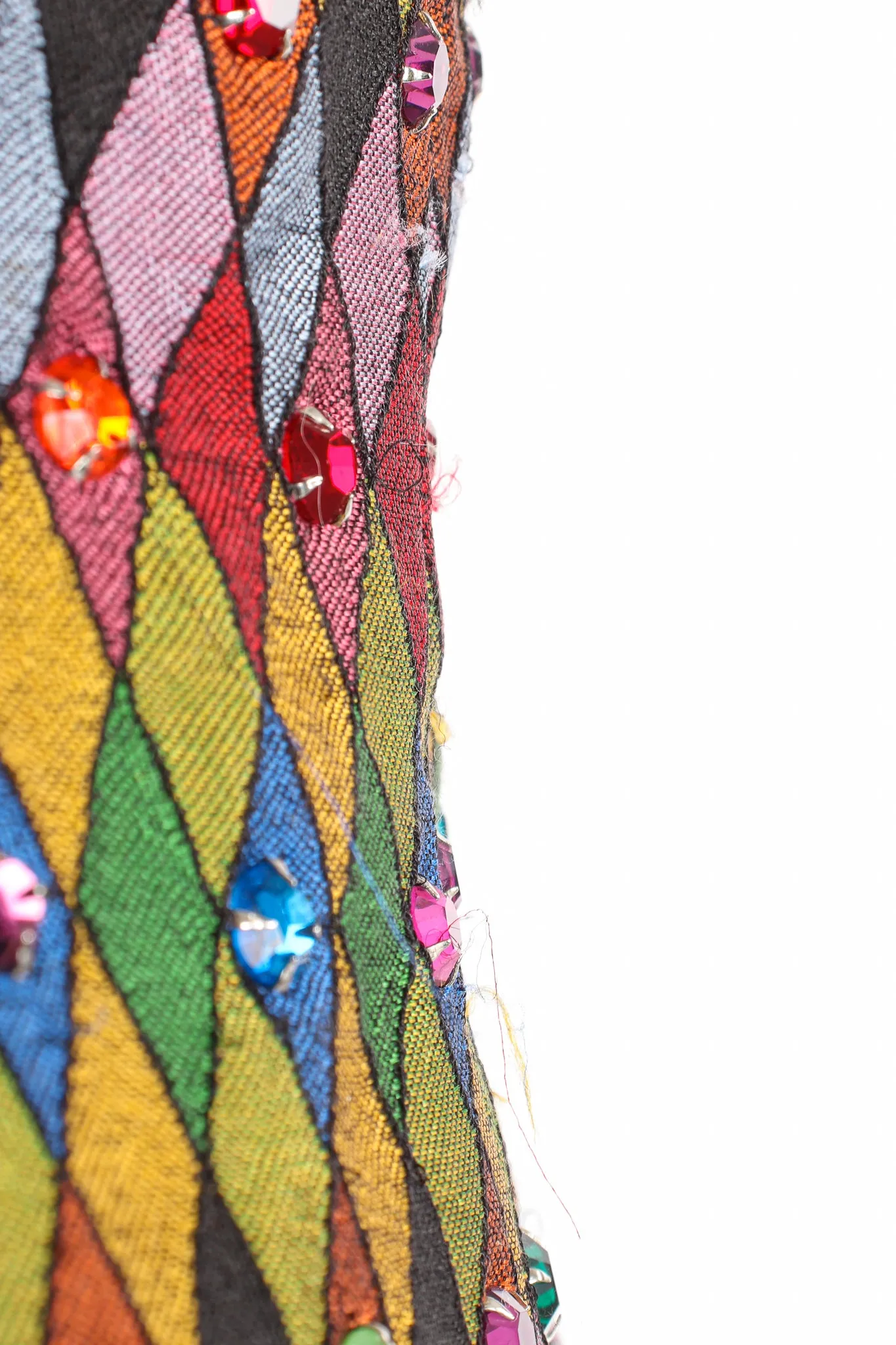 Rainbow Rhinestone Harlequin Vest
