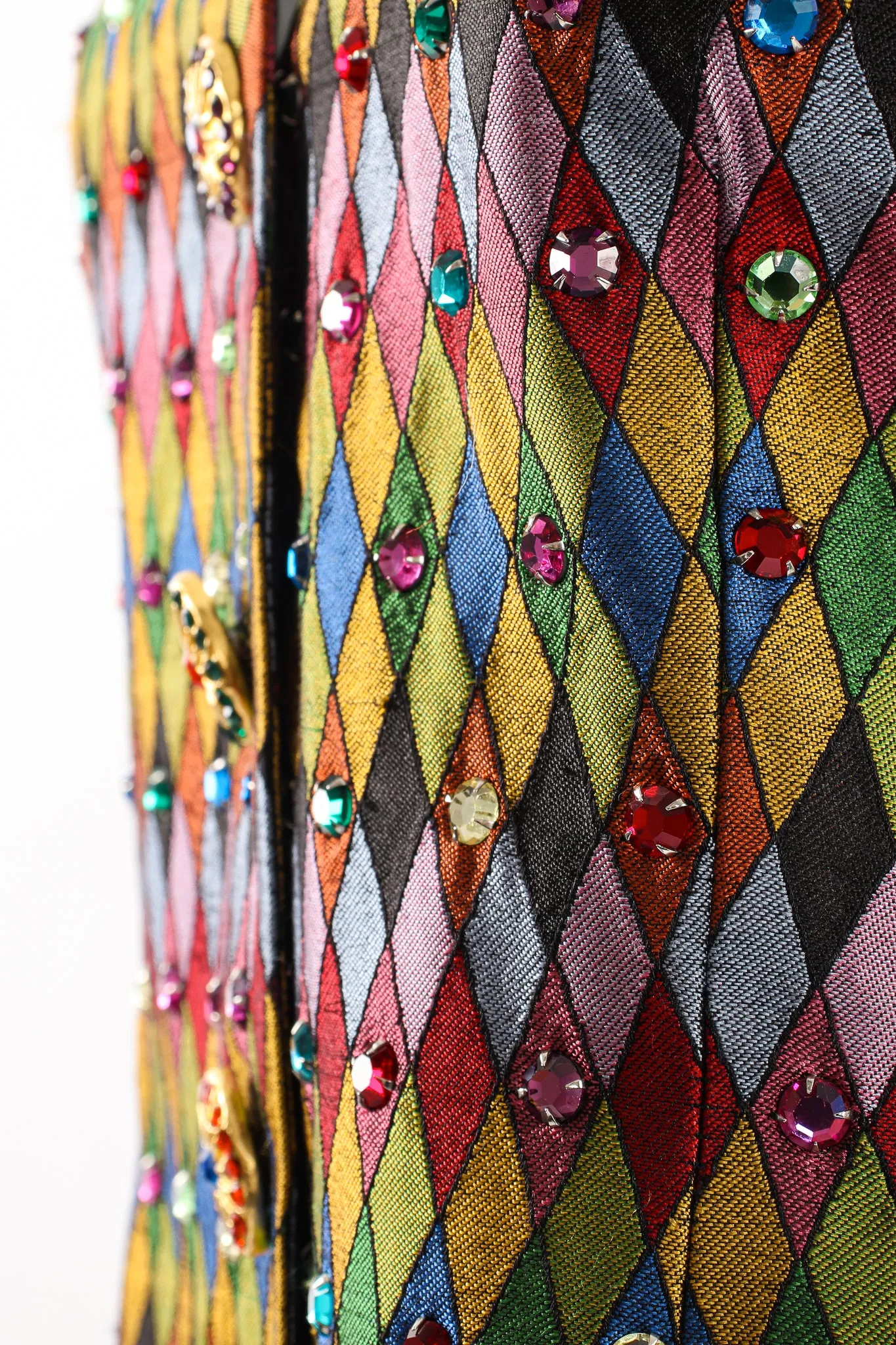 Rainbow Rhinestone Harlequin Vest