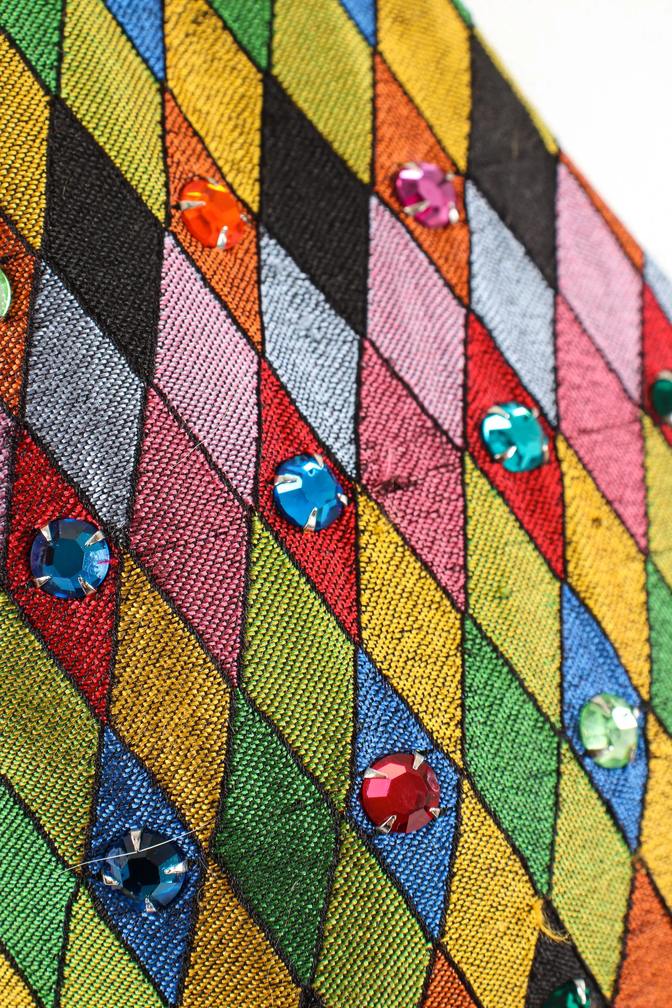Rainbow Rhinestone Harlequin Vest