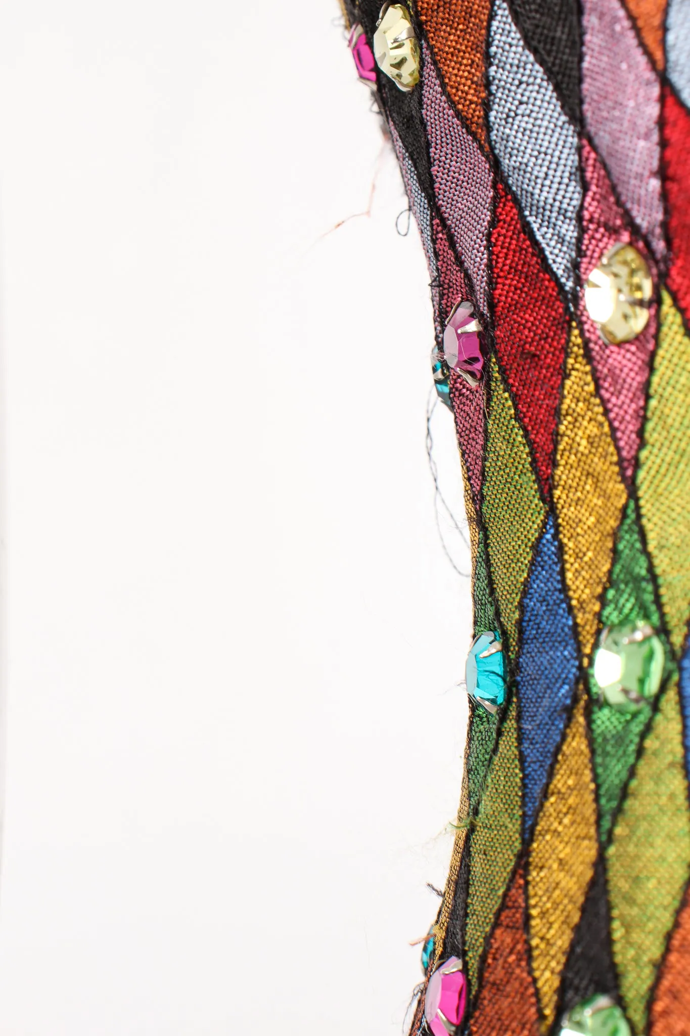 Rainbow Rhinestone Harlequin Vest