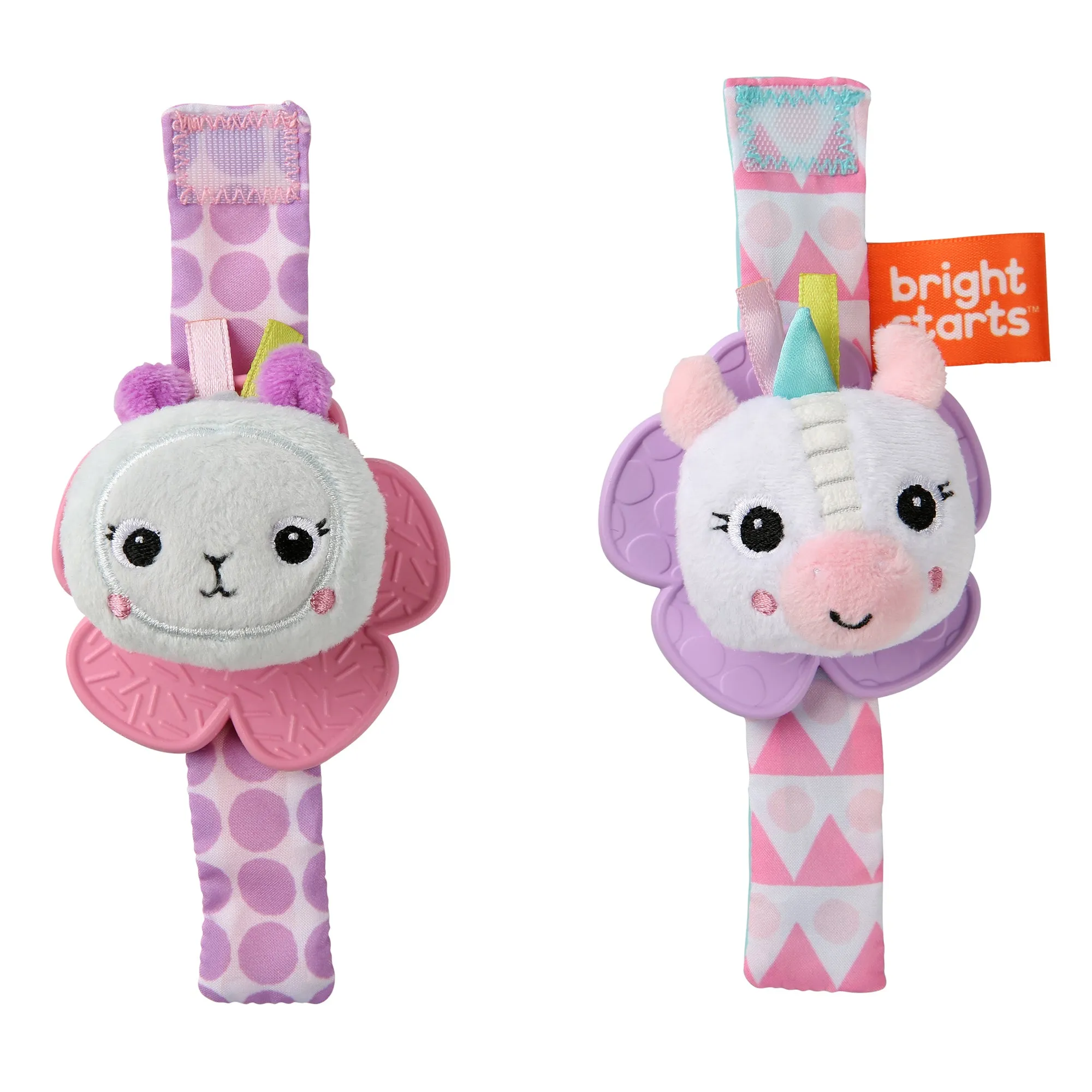 Rattle & Teeth Wrist Pals - Unicorn/Llama