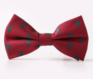 RBOCOTT Christmas Bow Tie Men's Fashion Black Bowtie Red For Festival Green Tree Santa Claus Snowflake Bow Ties For Accessories