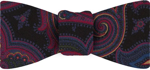 Red, Blue, Yellow, Green & Black Atkinsons Printed Irish Poplin Bow Tie APR-4