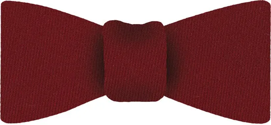 Red Solid Challis Wool Bow Tie #CHSOBT-2