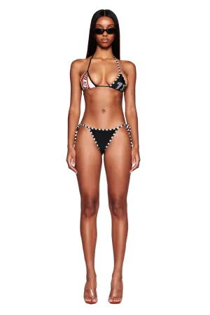 RHIANNE BIKINI TOP - BLACK