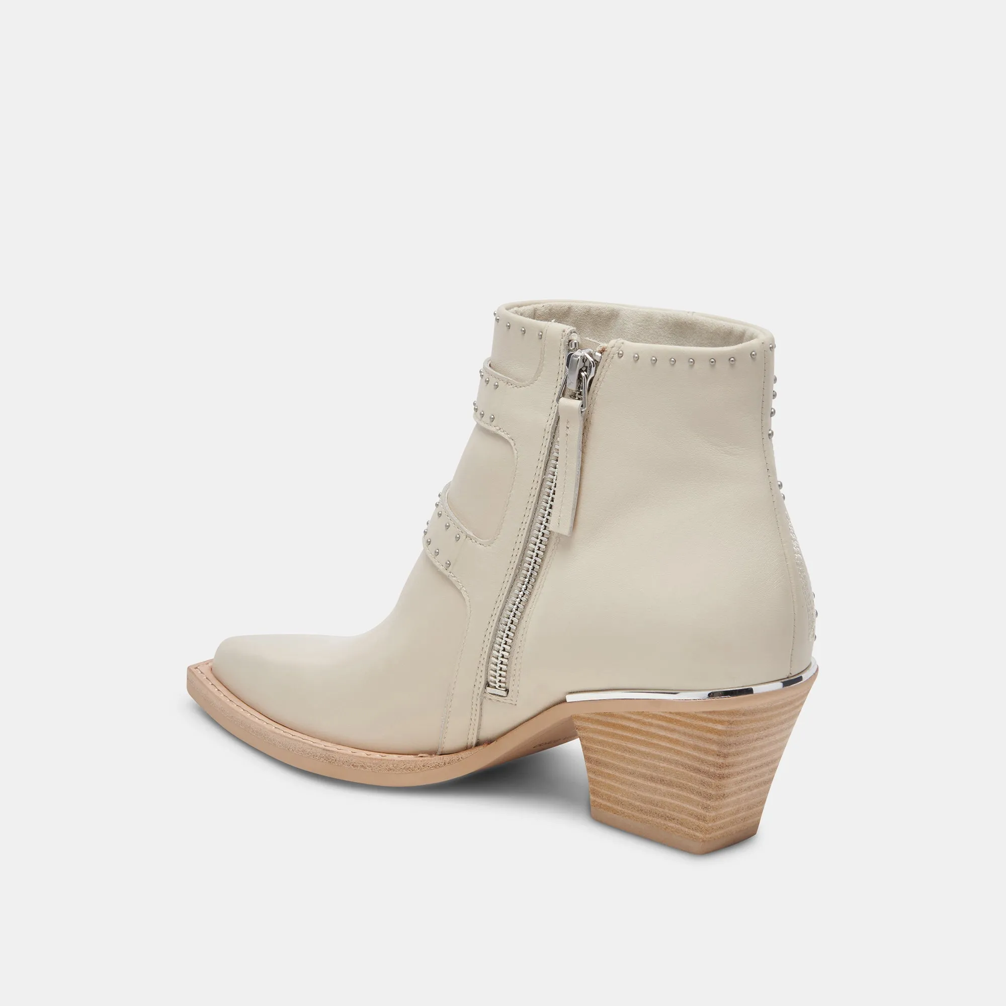 RONNIE BOOTIES IVORY LEATHER - re:vita