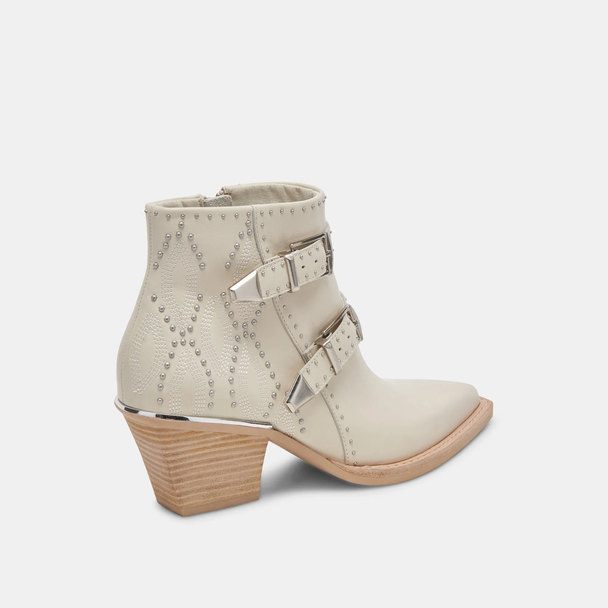 RONNIE BOOTIES IVORY LEATHER - re:vita