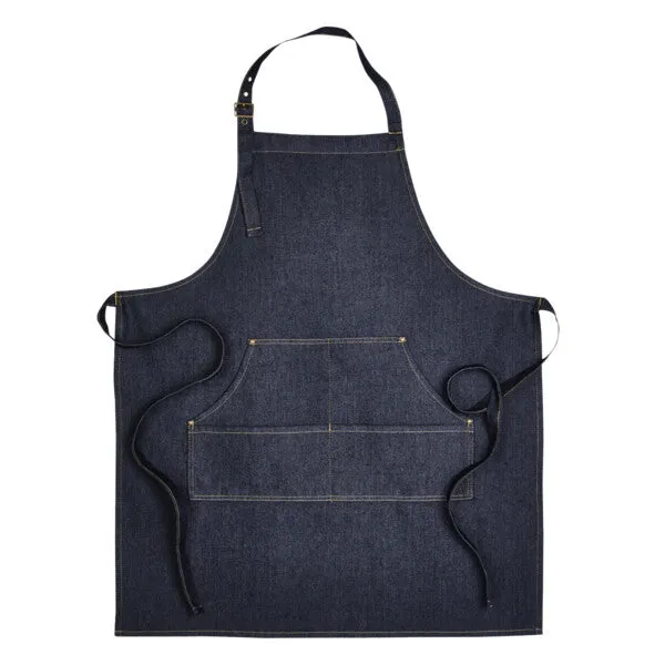 RP126 UNISEX JEANS STITCH DENIM BIB APRON for Quote Request