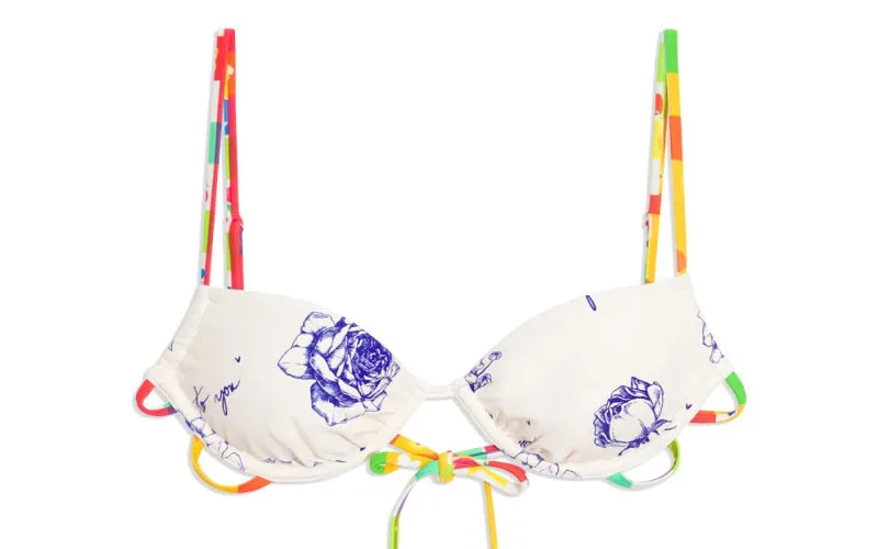 Ruched Underwire-Adjustable Ruched Bikini ::RET