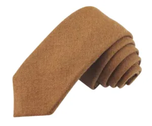 Rufus Camel Tan Mens Skinny Tie