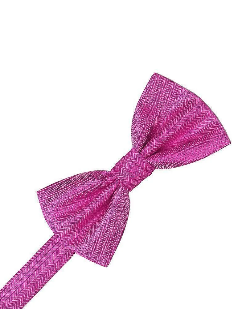 Sage Herringbone Bow Tie