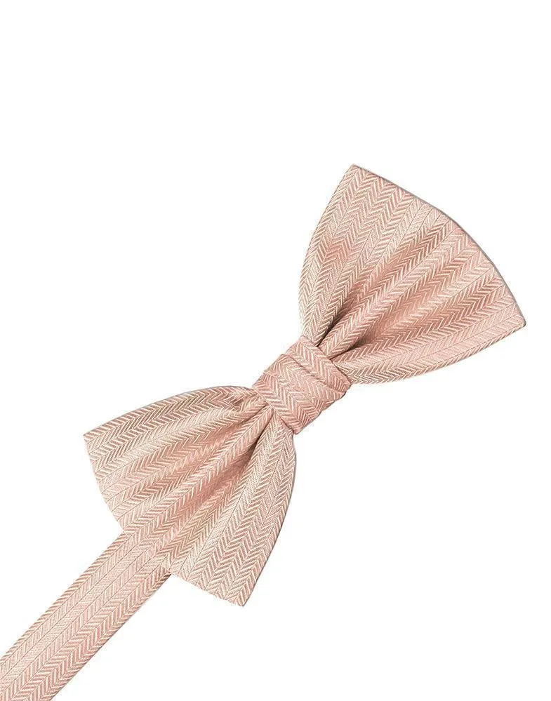 Sage Herringbone Bow Tie