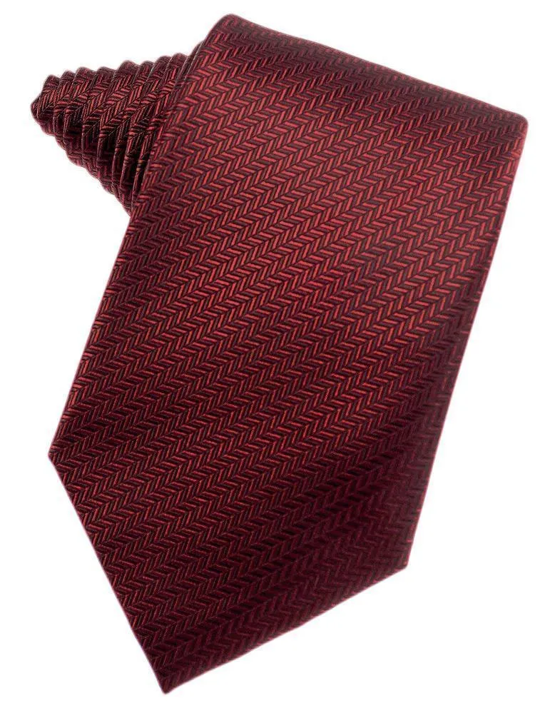 Sangria Herringbone Necktie