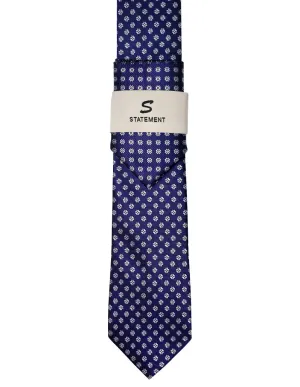 SAPPHIRE GEO DOT 2 PC TIE & HANKIE SET