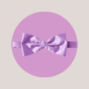 Satin Clip-On Bow Tie - Lavender