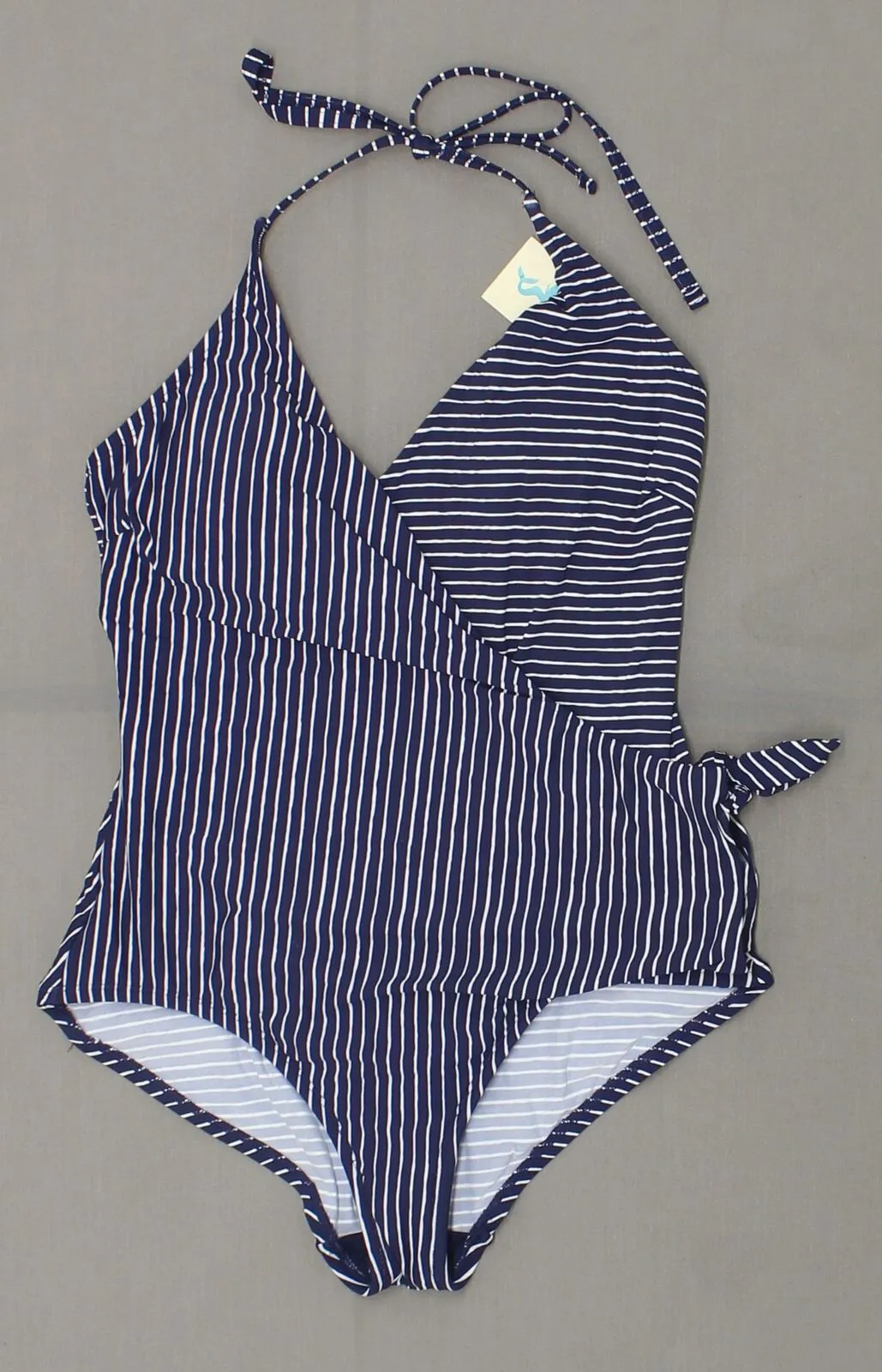 Sea Angel Women's Striped Faux Wrap One Piece Swimsuit