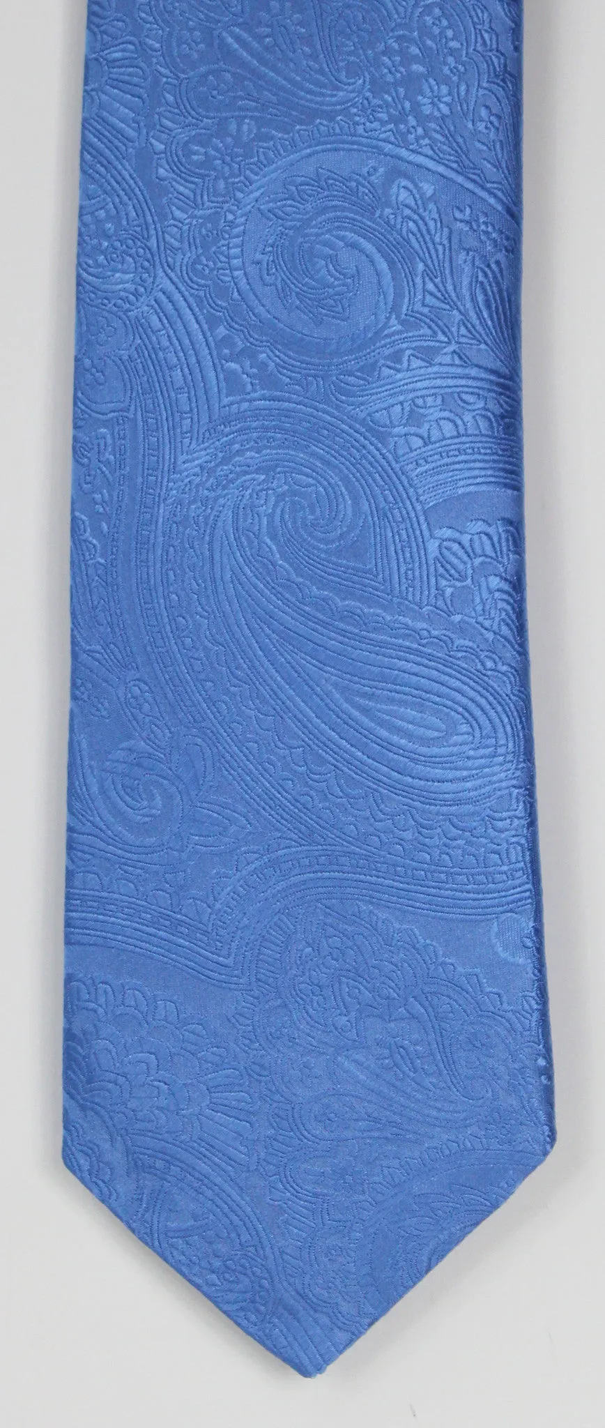 SERICA SILK MID BLUE PAISLEY TIE